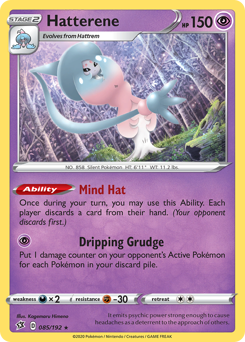 Hatterene #085/192 Holo Rare (Reverse Holofoil) / Rebel Clash