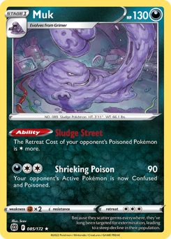 Muk #085/172 Rare (Reverse Holofoil) / Brilliant Stars
