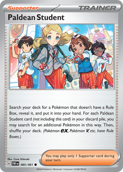 Paldean Student #85/91 Common (Reverse Holofoil) / Paldean Fates