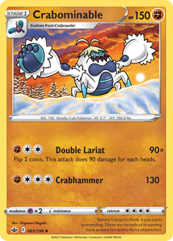 Crabominable #085/198 Uncommon (Reverse Holofoil) / Chilling Reign
