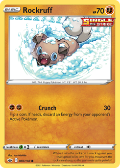 Rockruff #086/198 Common (Reverse Holofoil) / Chilling Reign