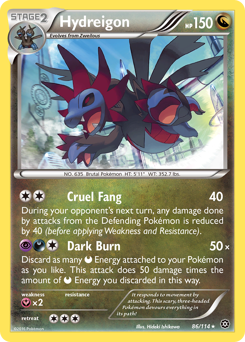 Hydreigon #086/114 Holo Rare (Reverse Holofoil) / Steam Siege