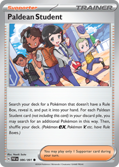 Paldean Student #86/91 Common (Reverse Holofoil) / Paldean Fates