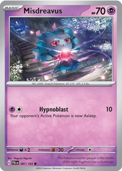 Misdreavus #087/193 Common / Paldea Evolved