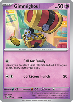 Gimmighoul #087/182 Common (Reverse Holofoil) / Paradox Rift