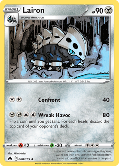 Lairon #088/159 Uncommon / Crown Zenith