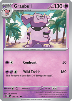 Granbull #088/197 Uncommon (Reverse Holofoil) / Obsidian Flames