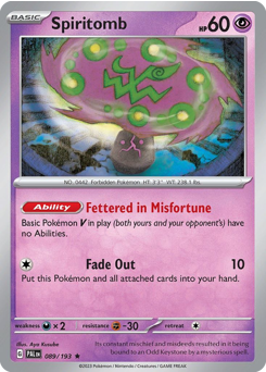Spiritomb #089/193 Rare (Holofoil) / Paldea Evolved