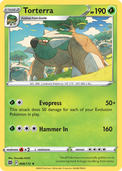 Torterra #008/172 Holo Rare (Holofoil) / Brilliant Stars