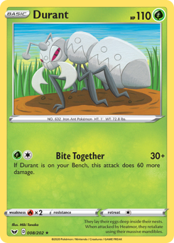 Durant #008/202 Rare (Normal) / Sword & Shield
