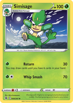 Simisage #008/264 Uncommon (Reverse Holofoil) / Fusion Strike