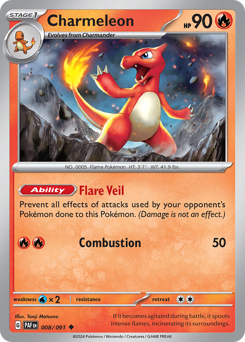 Charmeleon #08/91 Uncommon (Reverse Holofoil) / Paldean Fates