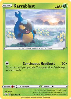 Karrablast #008/189 Common (Reverse Holofoil) / Darkness Ablaze