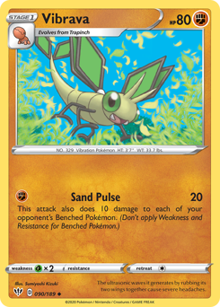 Vibrava #090/189 Uncommon / Darkness Ablaze