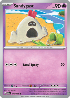 Sandygast #090/191 Common (Reverse Holofoil) / Surging Sparks