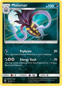 Malamar #090/147 Rare (Reverse Holofoil) / Burning Shadows