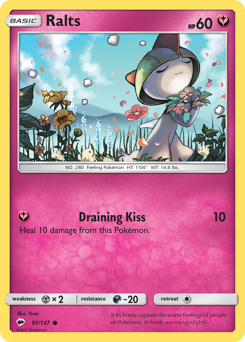 Ralts #091/147 Common (Reverse Holofoil) / Burning Shadows