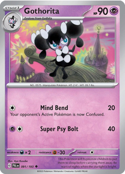 Gothorita #091/193 Uncommon (Reverse Holofoil) / Paldea Evolved