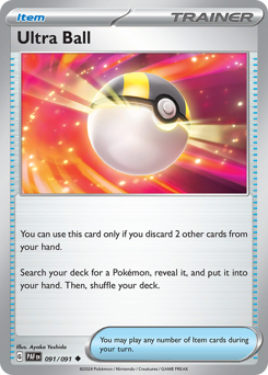 Ultra Ball #91/91 Uncommon (Reverse Holofoil) / Paldean Fates