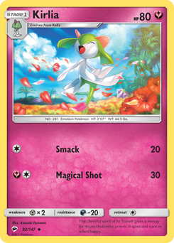 Kirlia #092/147 Uncommon (Reverse Holofoil) / Burning Shadows