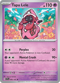Tapu Lele #092/191 Rare (Holofoil) / Surging Sparks