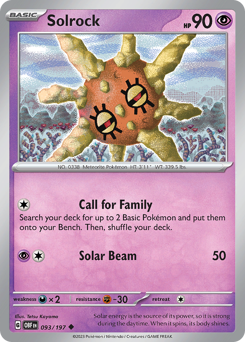 Solrock #093/197 Uncommon / Obsidian Flames