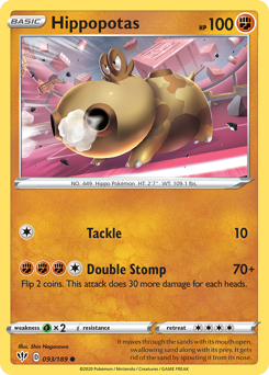 Hippopotas #093/189 Common / Darkness Ablaze