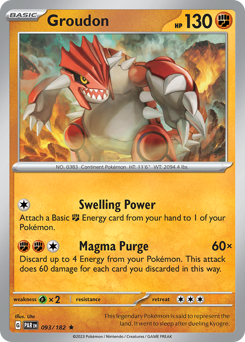 Groudon #093/182 Rare (Reverse Holofoil) / Paradox Rift