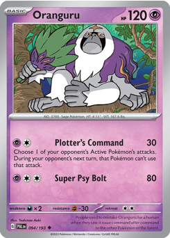 Oranguru #094/193 Uncommon (Reverse Holofoil) / Paldea Evolved