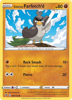 Galarian Farfetch'd #094/192 Common / Rebel Clash