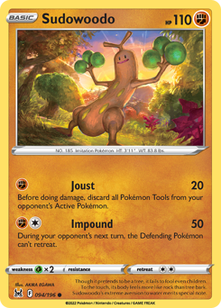 Sudowoodo #094/196 Common (Reverse Holofoil) / Lost Origin