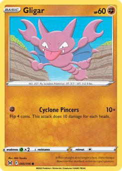 Gligar #095/196 Common (Reverse Holofoil) / Lost Origin