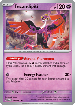 Fezandipiti #096/167 Rare (Holofoil) / Twilight Masquerade