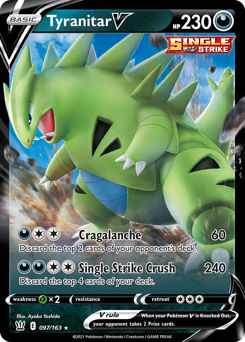 Tyranitar V #097/163 Ultra Rare (Holofoil) / Battle Styles