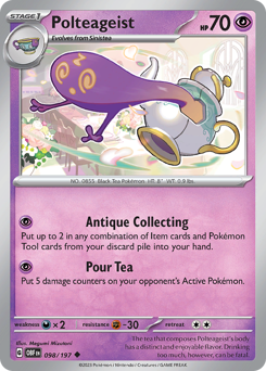 Polteageist #098/197 Uncommon (Reverse Holofoil) / Obsidian Flames