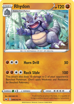 Rhydon #098/202 Uncommon / Sword & Shield