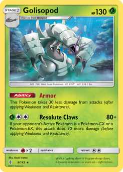 Golisopod #009/145 Holo Rare (Reverse Holofoil) / Guardians Rising