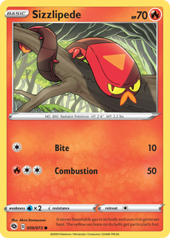 Sizzlipede #09/73 Common (Reverse Holofoil) / Champion's Path