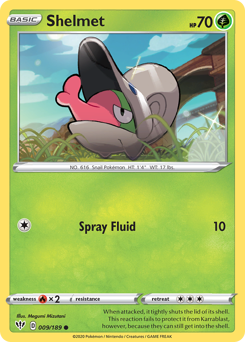 Shelmet #009/189 Common (Reverse Holofoil) / Darkness Ablaze