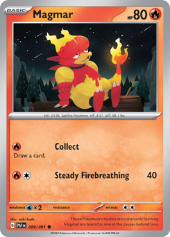 Magmar #09/91 Common (Reverse Holofoil) / Paldean Fates