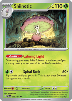 Shiinotic #009/191 Uncommon / Surging Sparks