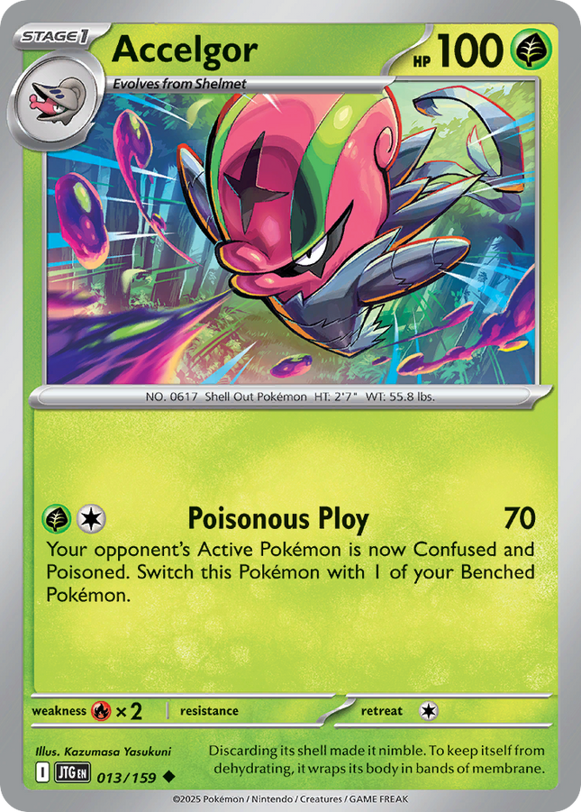 Accelgor #013/159 Uncommon (Reverse Holofoil) / Journey Together