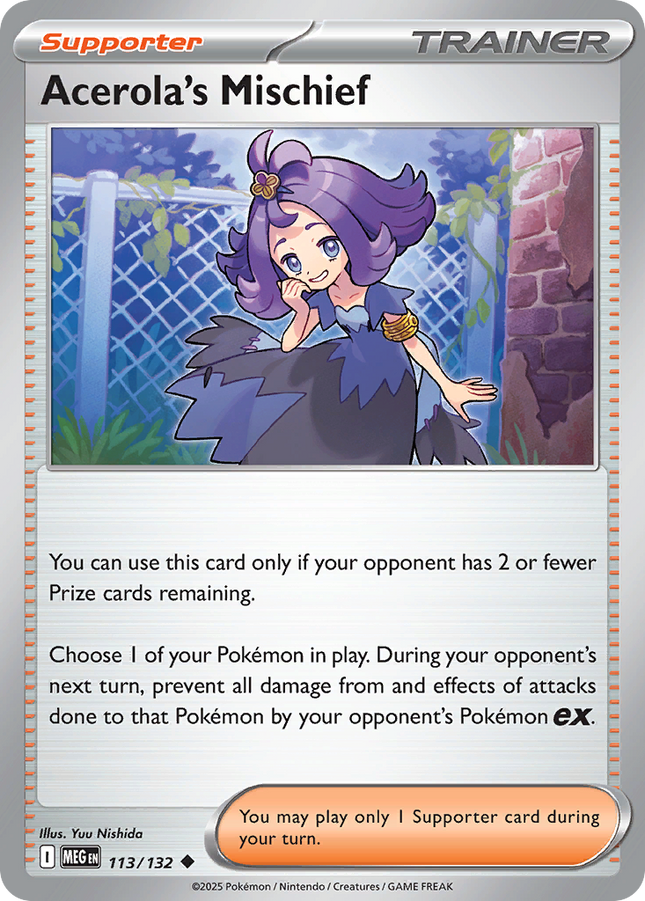 Acerola's Mischief #113/132 Uncommon (Reverse Holofoil) / Mega Evolution