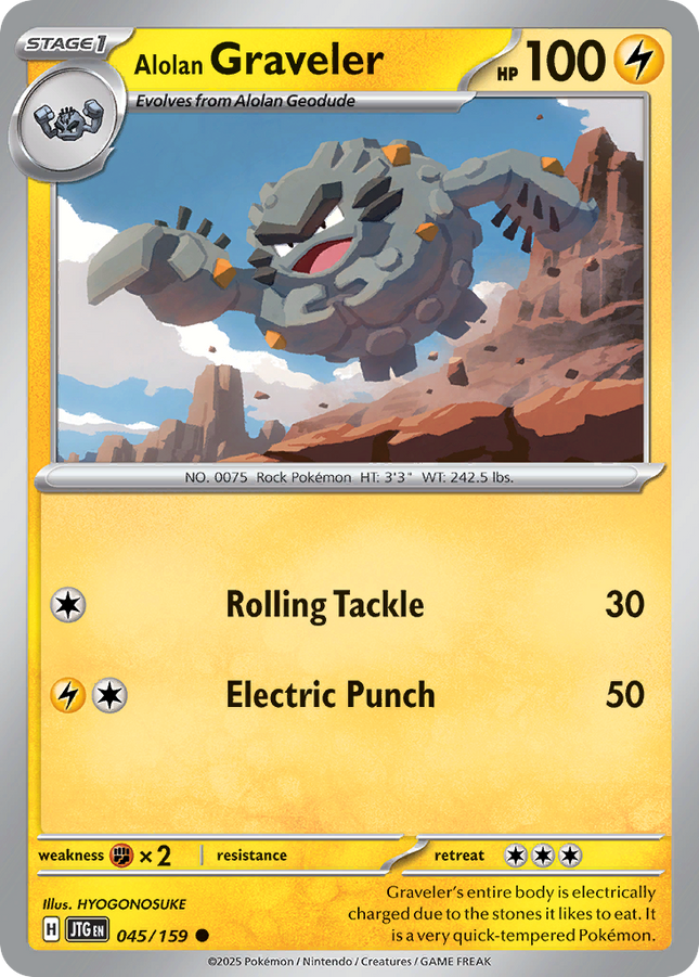 Alolan Graveler #045/159 Common (Reverse Holofoil) / Journey Together