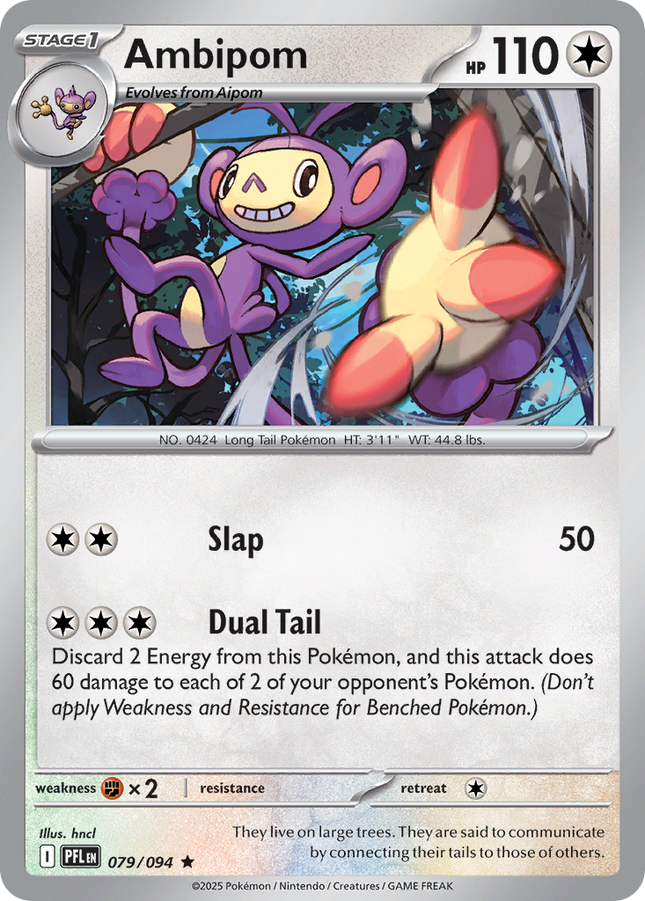 Ambipom #079/094 Rare (Reverse Holofoil) / Phantasmal Flames