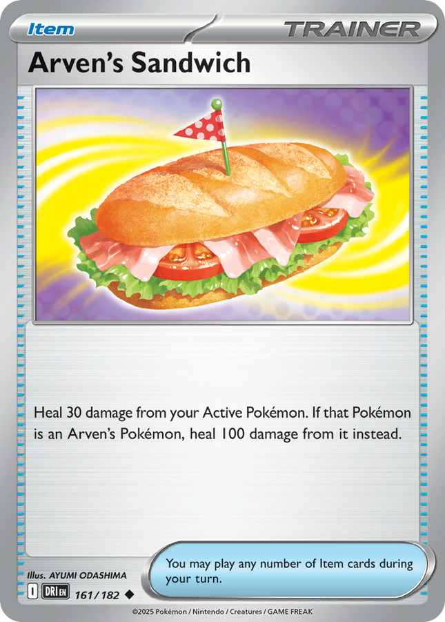 Arven's Sandwich #161/182 Uncommon (Reverse Holofoil) / Destined Rivals