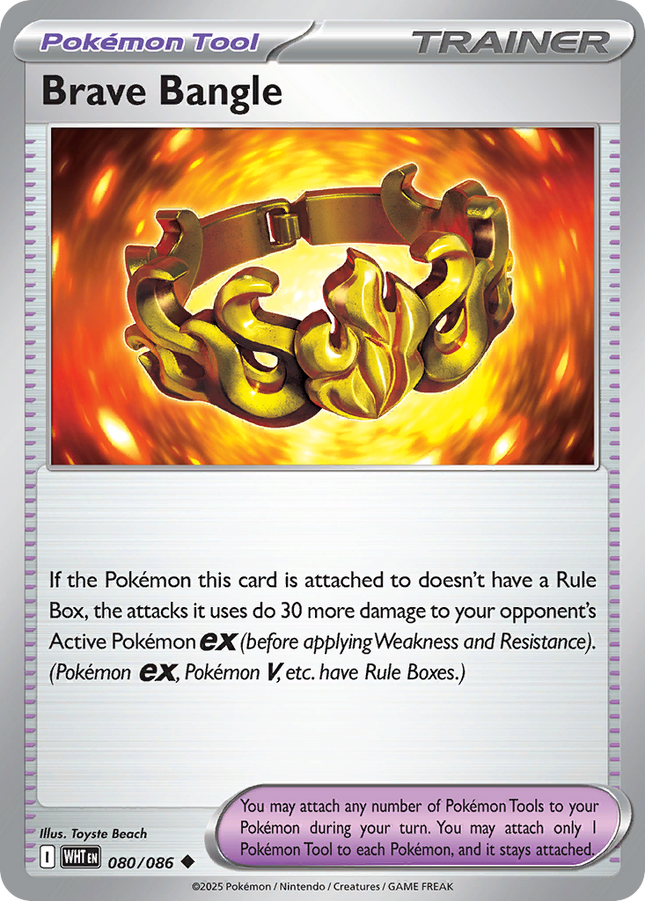 Brave Bangle #080/086 Uncommon (Reverse Holofoil) / White Flare