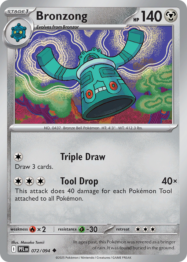 Bronzong #072/094 Uncommon (Reverse Holofoil) / Phantasmal Flames