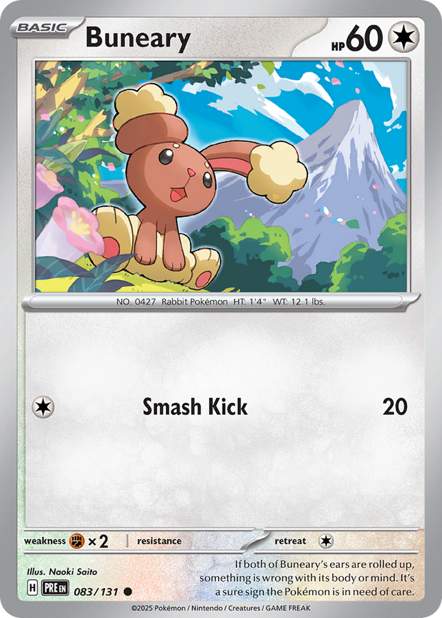 Buneary #083/131 Common (Reverse Holofoil) / Prismatic Evolutions