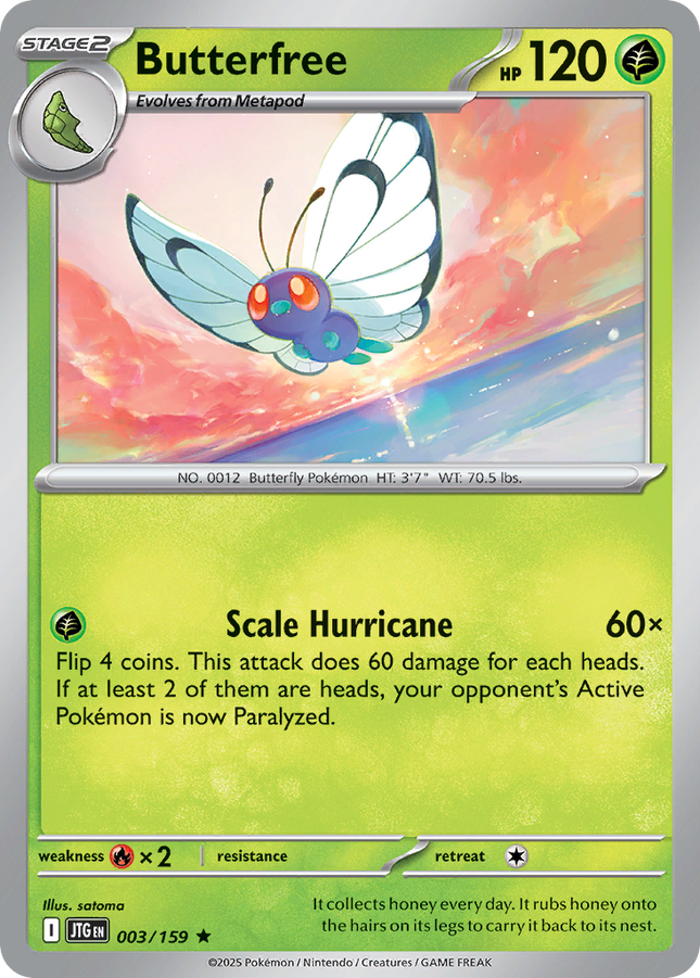 Butterfree #003/159 Rare (Reverse Holofoil) / Journey Together